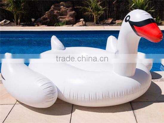 White New Summer Lake Swimming Water Lounge Pool Kid Giant Rideable Swan Inflatable Float Toy Good Quality