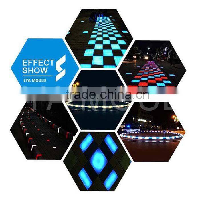 led light street plastic lighting curbstone road side