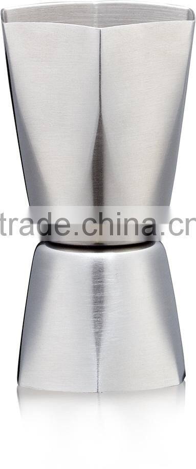 Brushed Double-sided Bartending Cocktail Jigger - Fine Stainless Steel Barware for Your Enjoyment