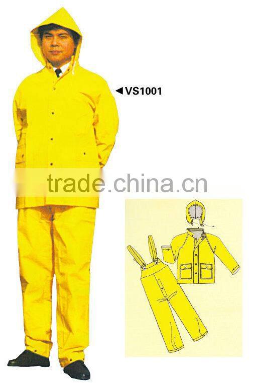 pvc/polyester 0.35mm rainsuit