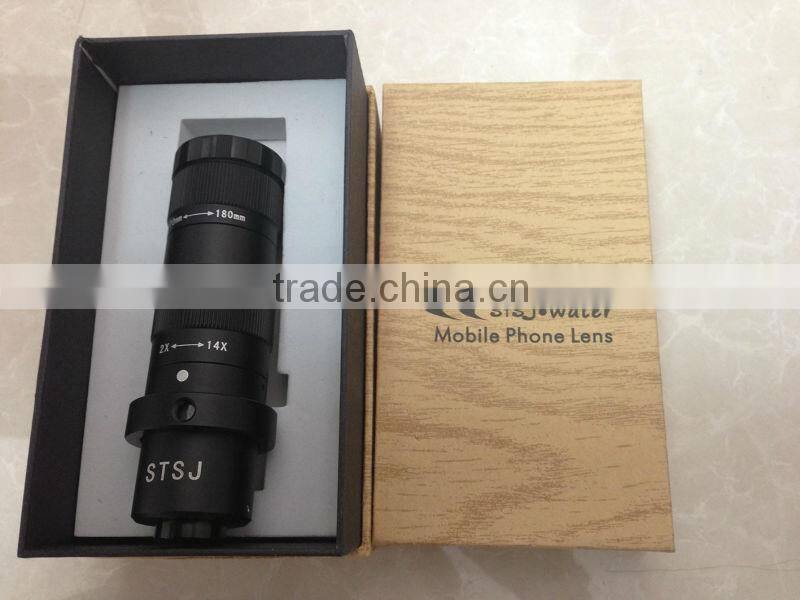 2X-14X zoom telescopic magnifying optical lens for iphone samsung galaxy all smartphone lens