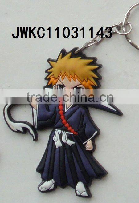 customize 3d and 2d figure patern cheap promotional turbo keychain