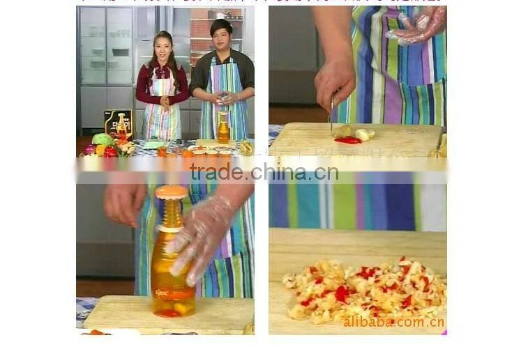 Stainless steel blades manual plastic vegetable chopper