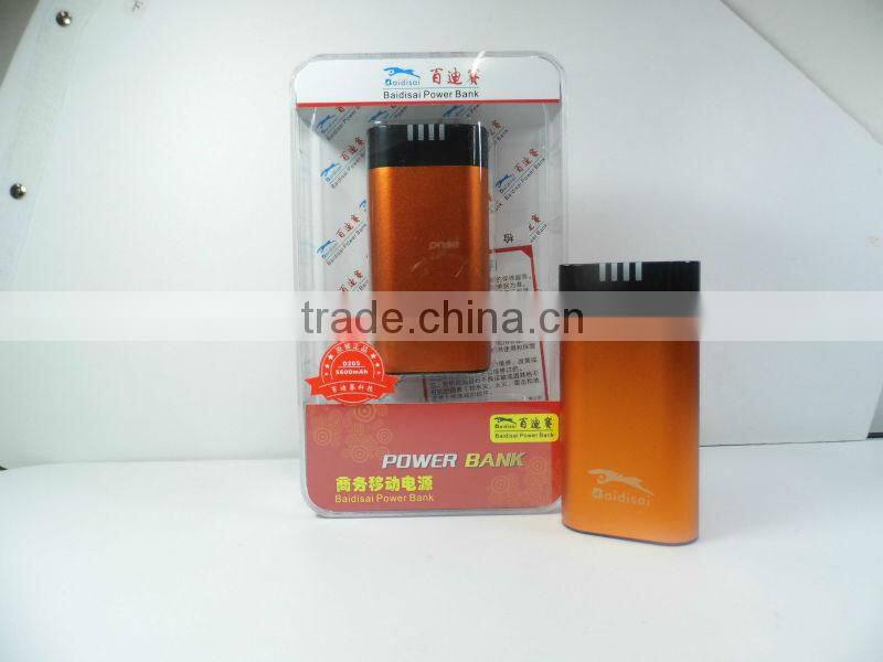 Fashion aluminum cover 5200mah power bank with led torch,flashlight ,battery charger