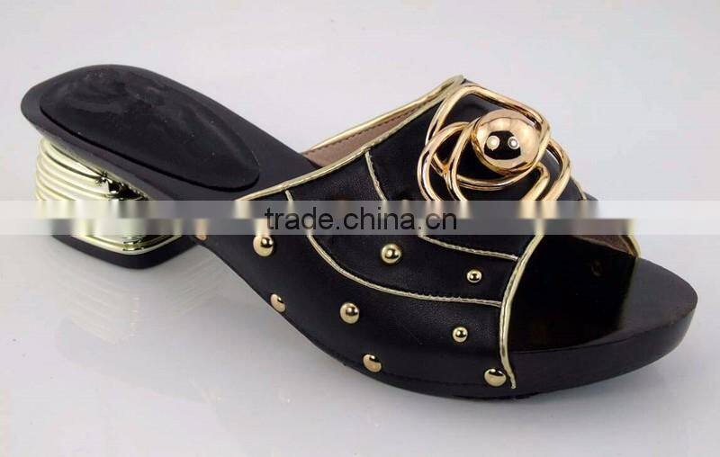 2016 New pattern style design ladies slippers high heel 5 cm 7