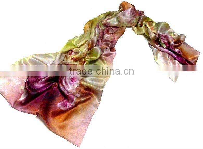 silk fabric hand print