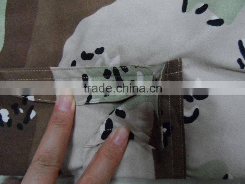 OEM white dot brown printed cotton polyester ripstop strong anti tearing european camouflage military uniform