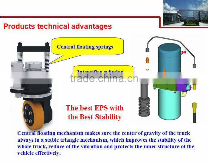 1.6T electric pallet stacker with full free 3-stage mast