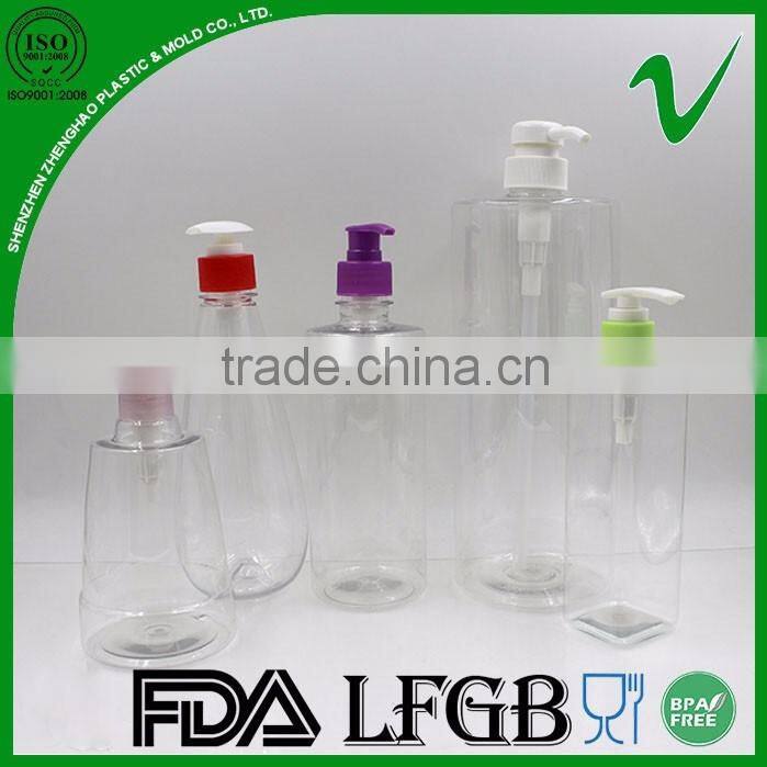 500ml cylinder spray plastic detergent bottle transparent in shenzhen