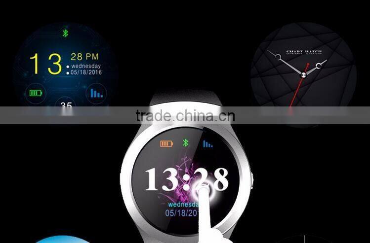 2016 New Product Smart Watch Android/IOS Digital-watch Bluetooth Reloj Inteligente SIM Round Heart Rate Monitor Watch Clock