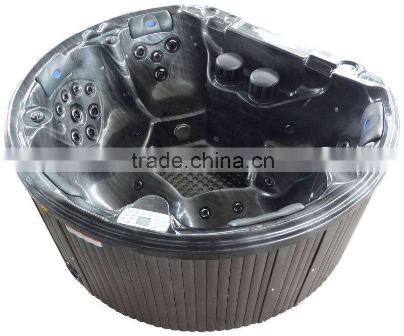 5 People Wholesale Promotonal Free Enjoy Outdoor Semi-circle Spa With LED Lights