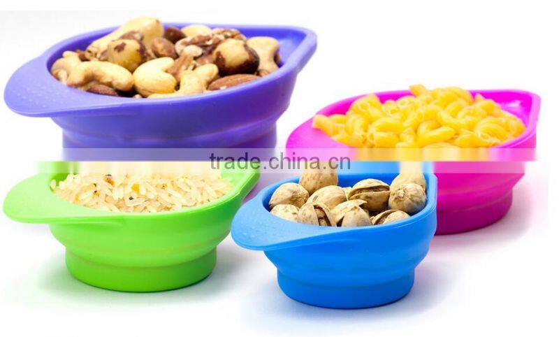 Colorful Kitchen Hot Selling Silicone collapsible Measuring Cups custom silicone cup