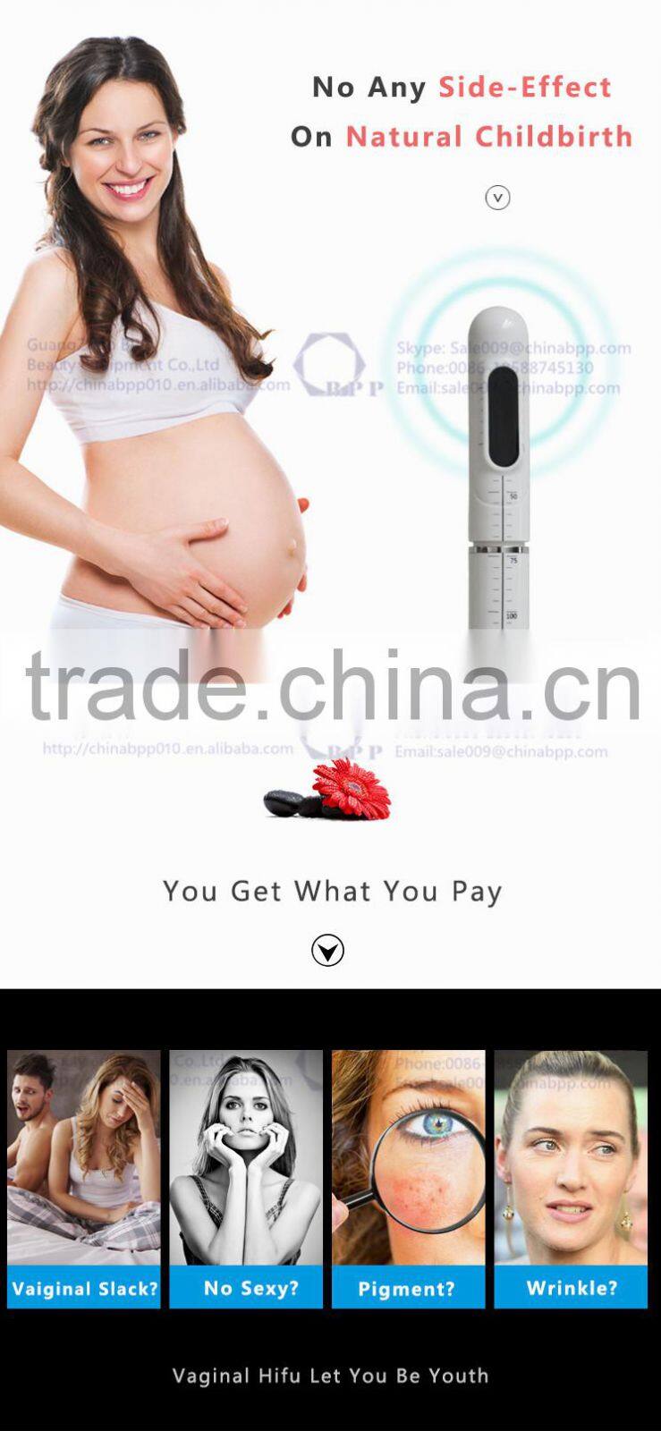 Bpp best quality vaginal hifu tighting machine for skin rejuvenaition