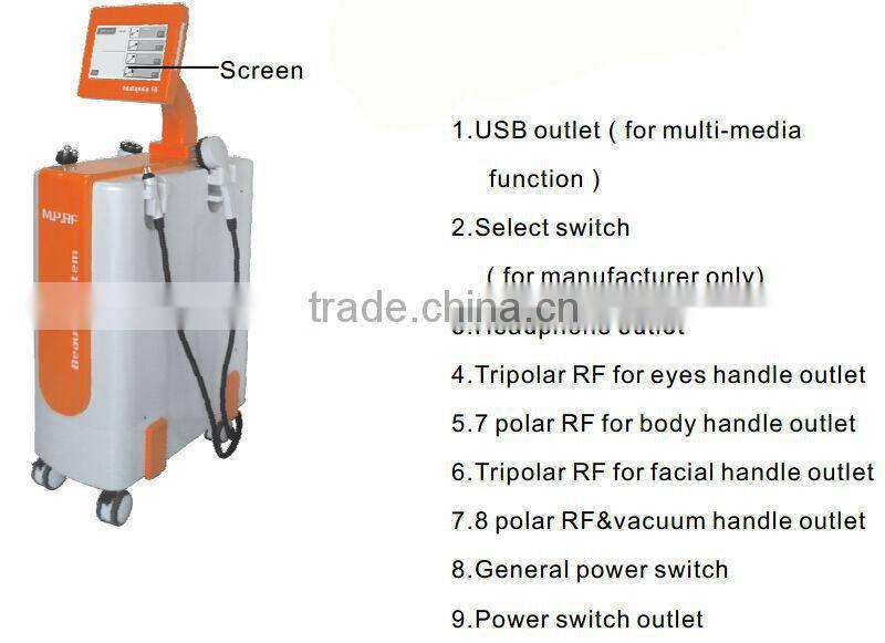 Professional Multipolar RF machine 8 polar rf beauty machine RF3.6