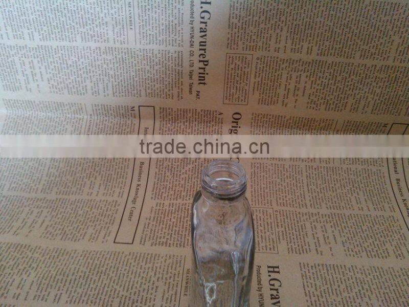 125ml mini flat vodka wine bottle with twist off cap