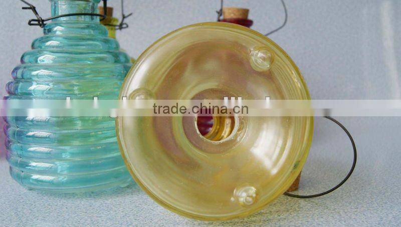beautiful colored glass wasp catcher