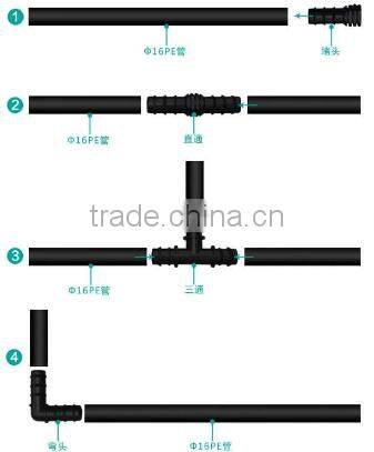 Gro1 3/4" Barbed Tee - 10 pack Three Quarter Inch Irrigation Fittings