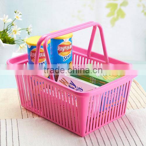 portable bathroom storage basket/kitchen spice bottle dishes storage basket-red