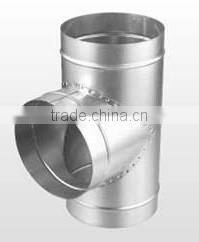 Hydroponics Growing HVAC System Flexible T type 3-Way Branches Round Connector for Spiral Hose Pipe Ducting Fittings