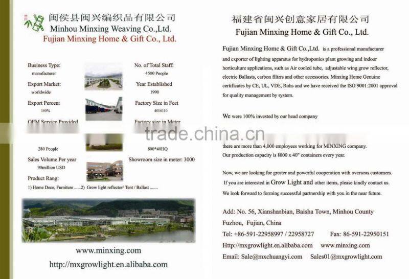 Hydroponic Air Cooled Grow Light Reflector with 6 Inch Duct and Glass Panel