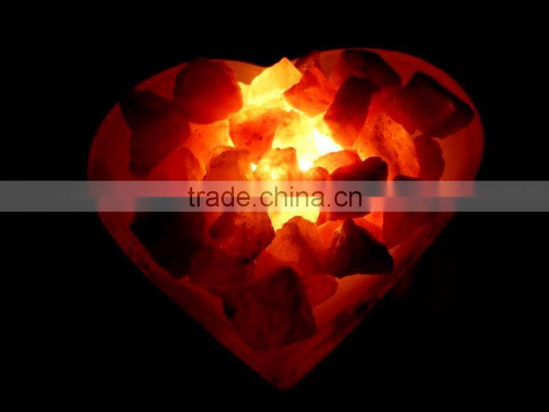 Heart shape fire bowl lamp