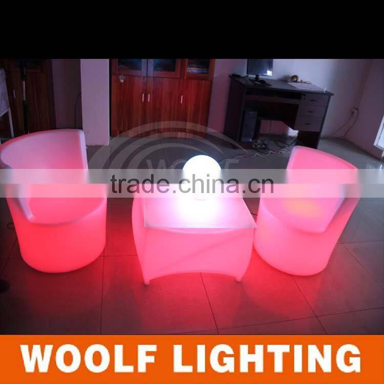 Practical Half Winged Illuminated Shining LED Coffee Chair