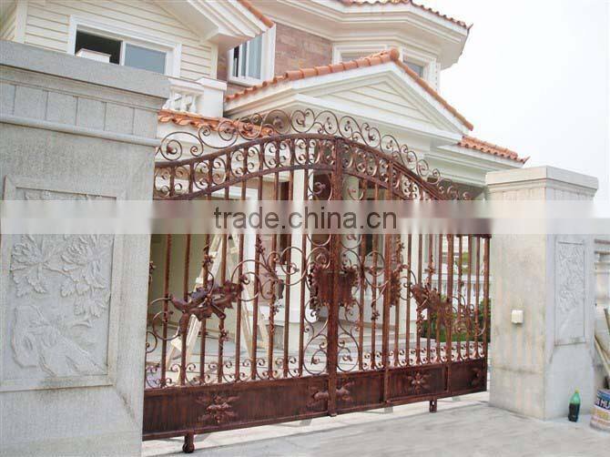 Bisini Luxury Main Gate Design, Royal House Iron Main Gate Design, Iron Main Gater