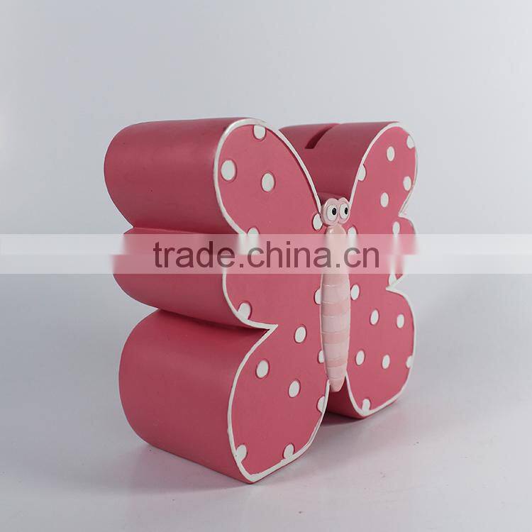 Polyresin butterfly save money box