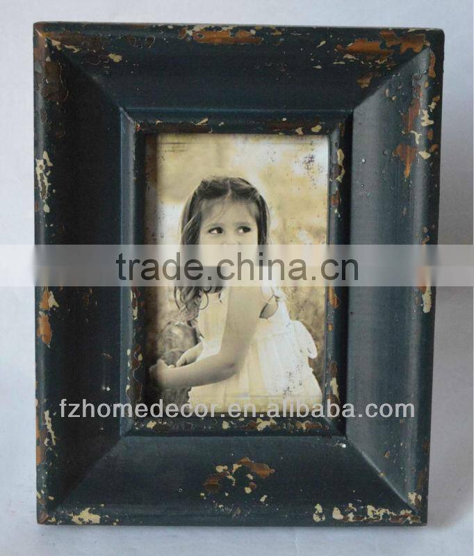 2016 new style antique standing wooden photo frame with multi openings