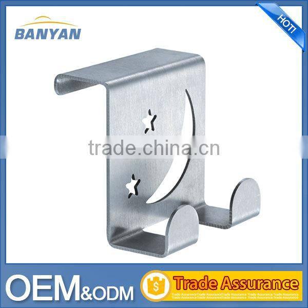 Cute Star And Moon Shape Design Stainless Steel Hanging Metal Door Hook