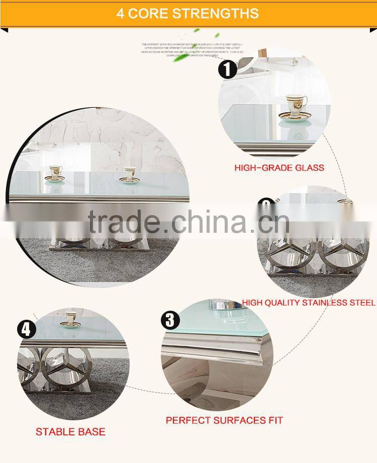 C413 Rectangle Tempered Glass Coffee Table