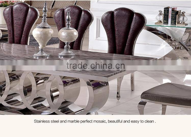TH382 Cheap price Marble Dining Table and Chair Set