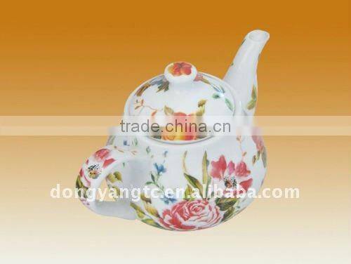 Porcelain color decal teapots