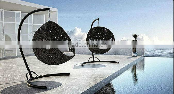 2017 Sigma indoor outdoor rattan hanging egg shaped wicker chairs