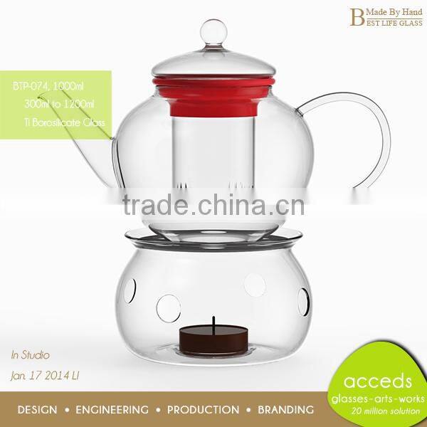 Thermal Pyrex Microwavable Wholesale Glass Teapot Warmer