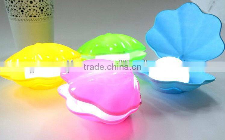Supply creative fashion Colorful pearl shell USB charging Night light