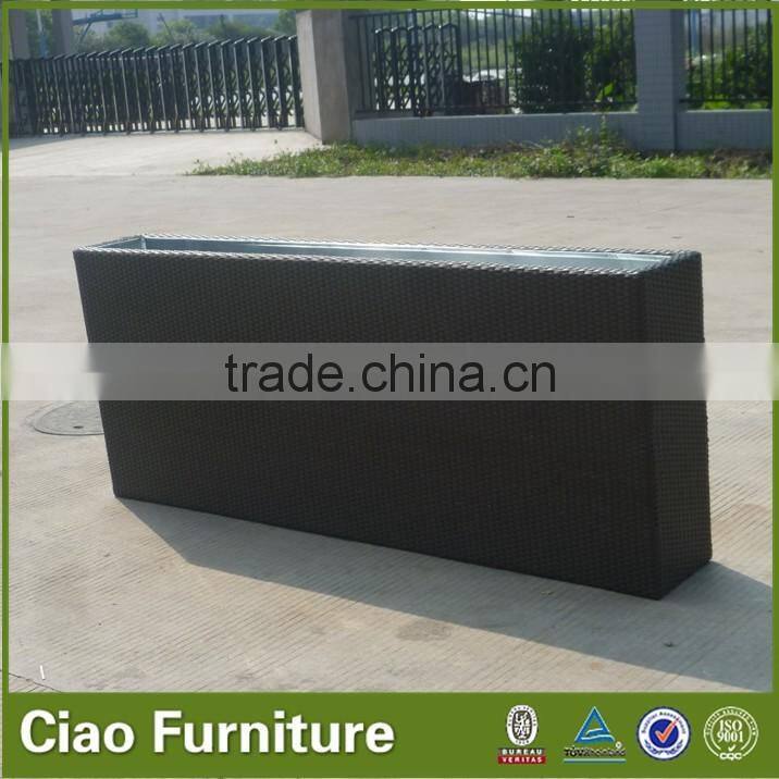 Garden planter pot rattan outdoor plastic plant pot