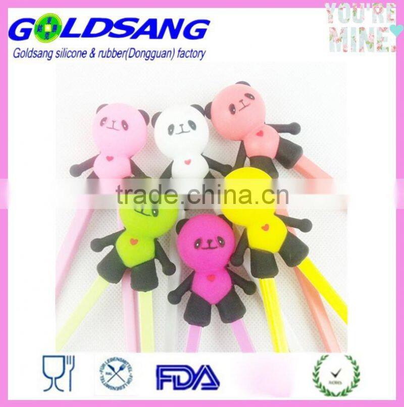 Childrens Helper panda shape Learning silicone Chopsticks holder