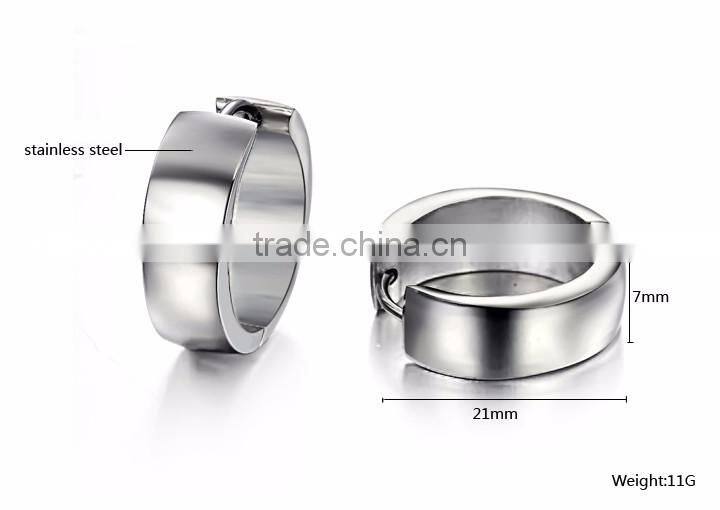 Hot sale Boys 316L stainless steel earrings stud with silver color