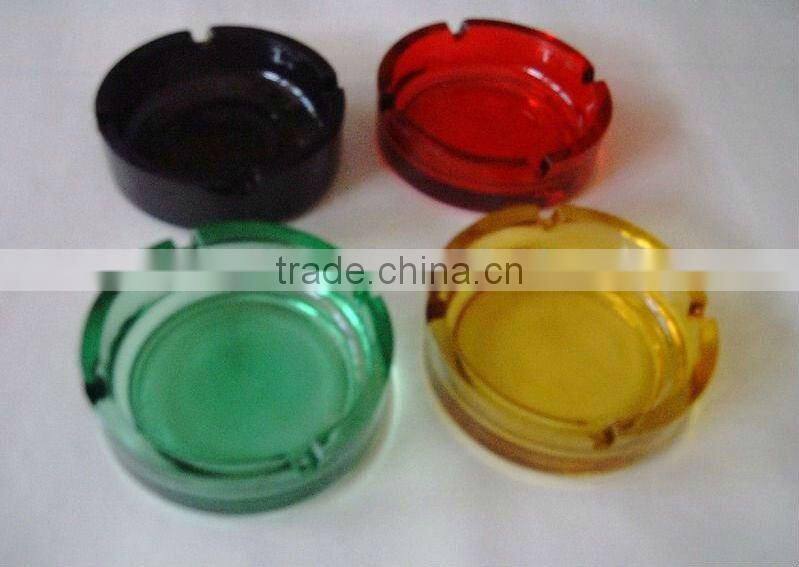 Nice design crystal clear / colored glass ashtray