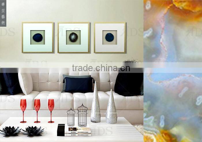 Framed handmade Agate shadow Box Wall Decor
