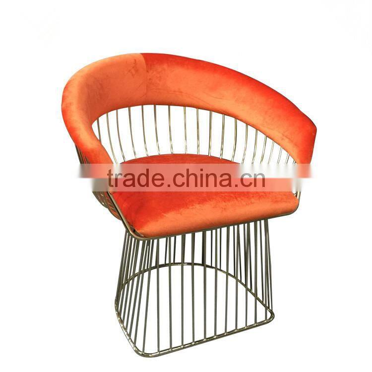 OEM metal chair frames hot sale beauty dining room metal wire chair