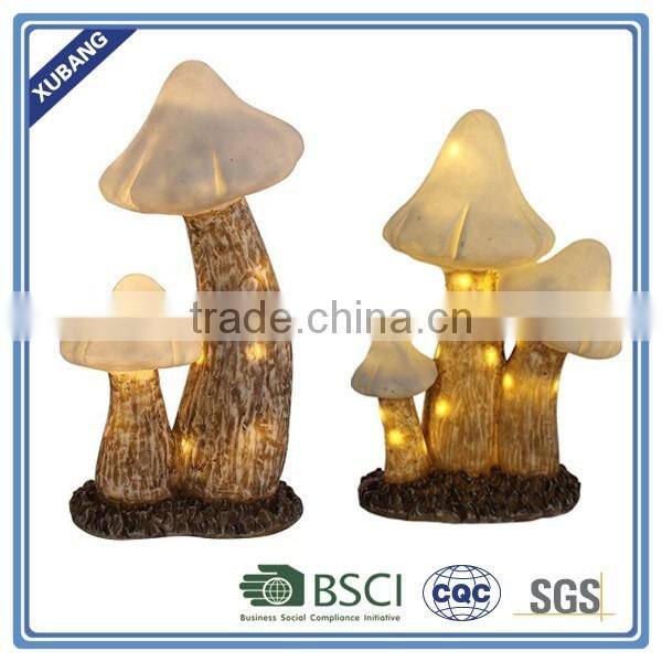 mushroom statues lights for home decoration
