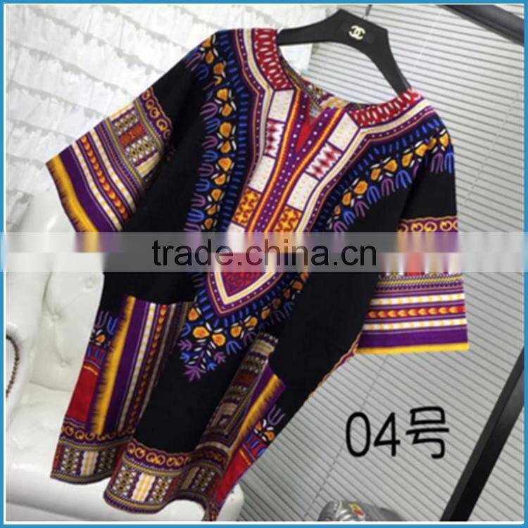 festival African Dashiki print Shirts