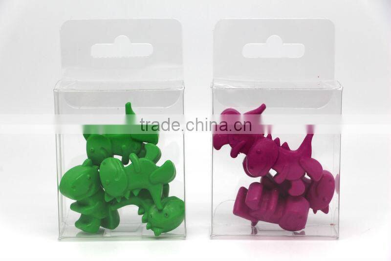 Novelty 3D Dinosaur Crayons, Cute Dinosaur Crayons,Candy Colors Crayons