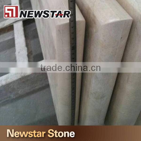 Polished cream marfil marble stair tread,marble staircase