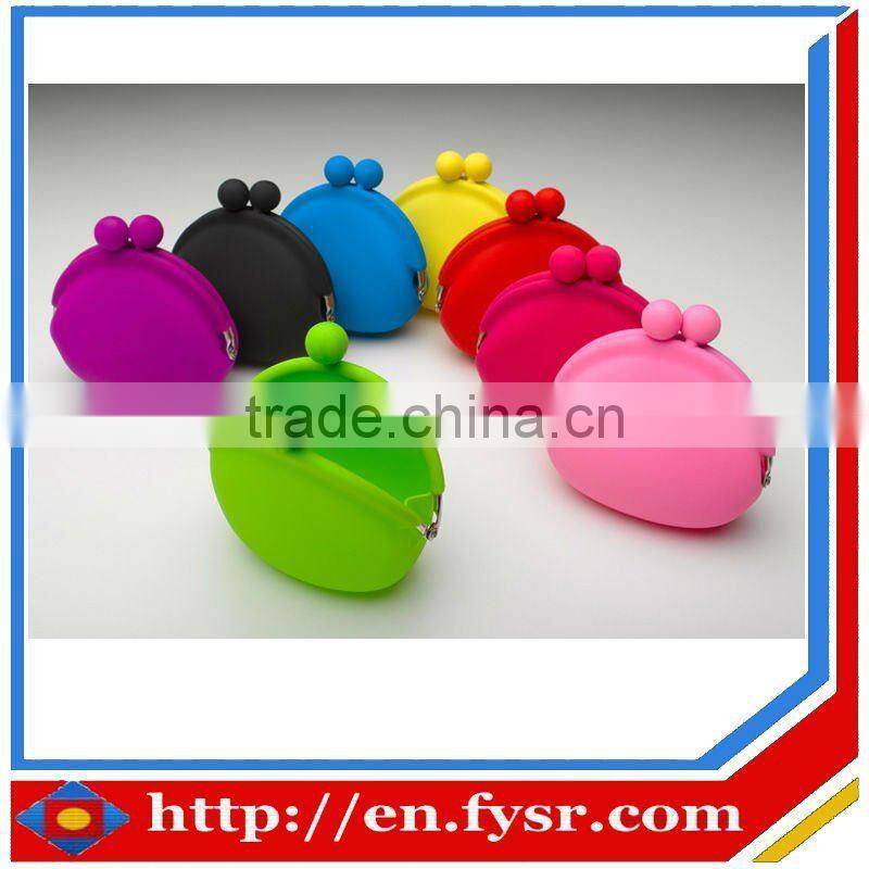 Bag factory made children fancy Silicone Coin Wallet with zipper