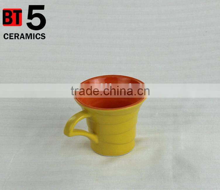 New design double glazed ceramic customized coffee mug