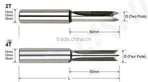 Straight shank solid mortising bits