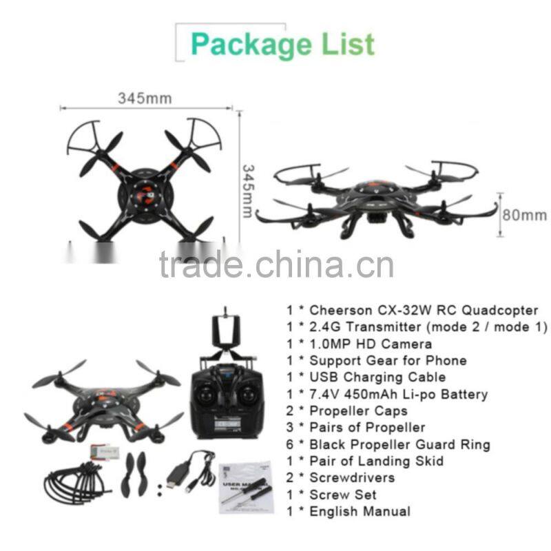 Original Cheerson CX-32W 4CH Wifi FPV 1MP HD Camera RC Quadcopter